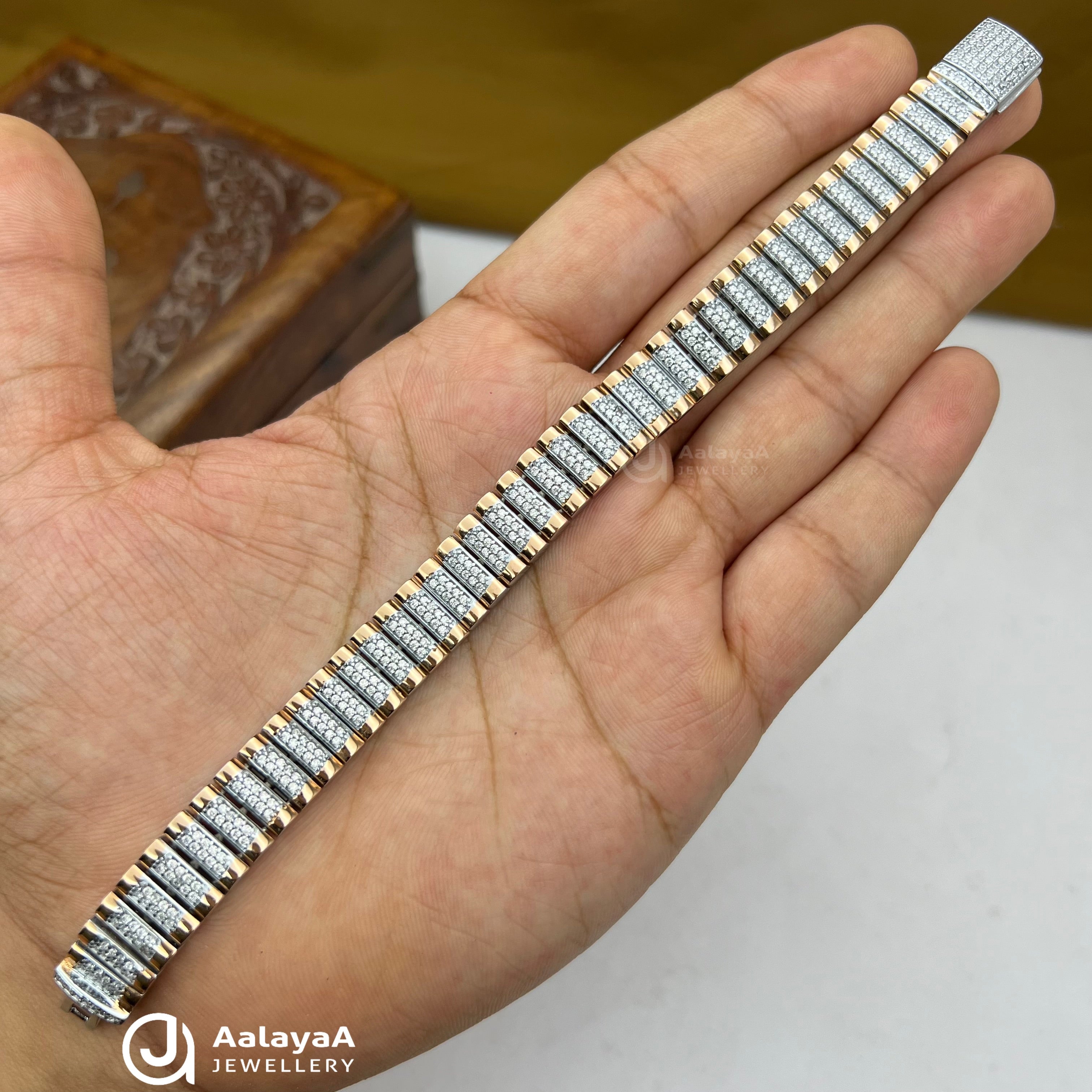 Silver Dual Tone Magnestic Warap Bracelet