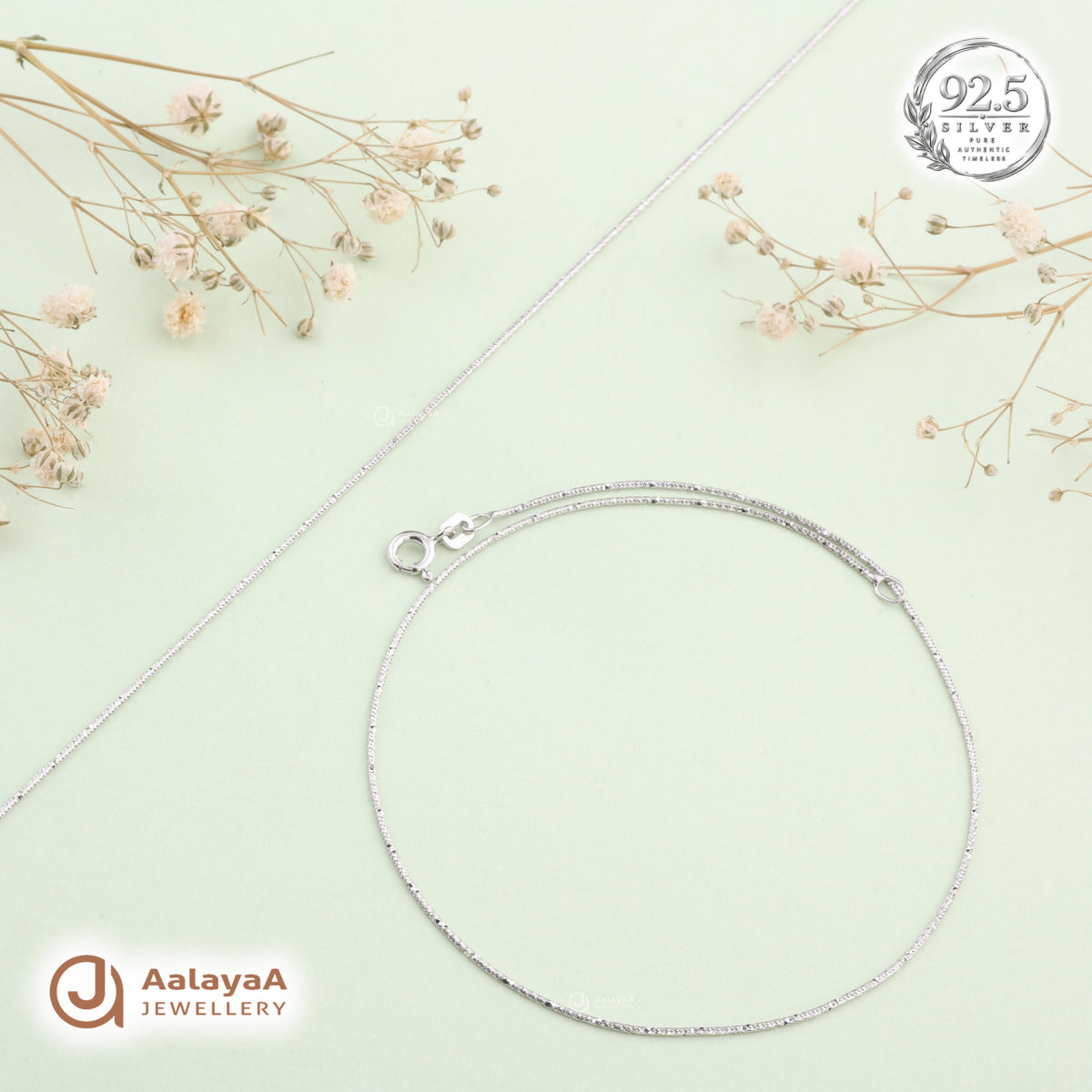 Silver Sleek Radiance Anklet
