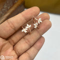 Silver Rosegold White Petal Grace Toe Ring
