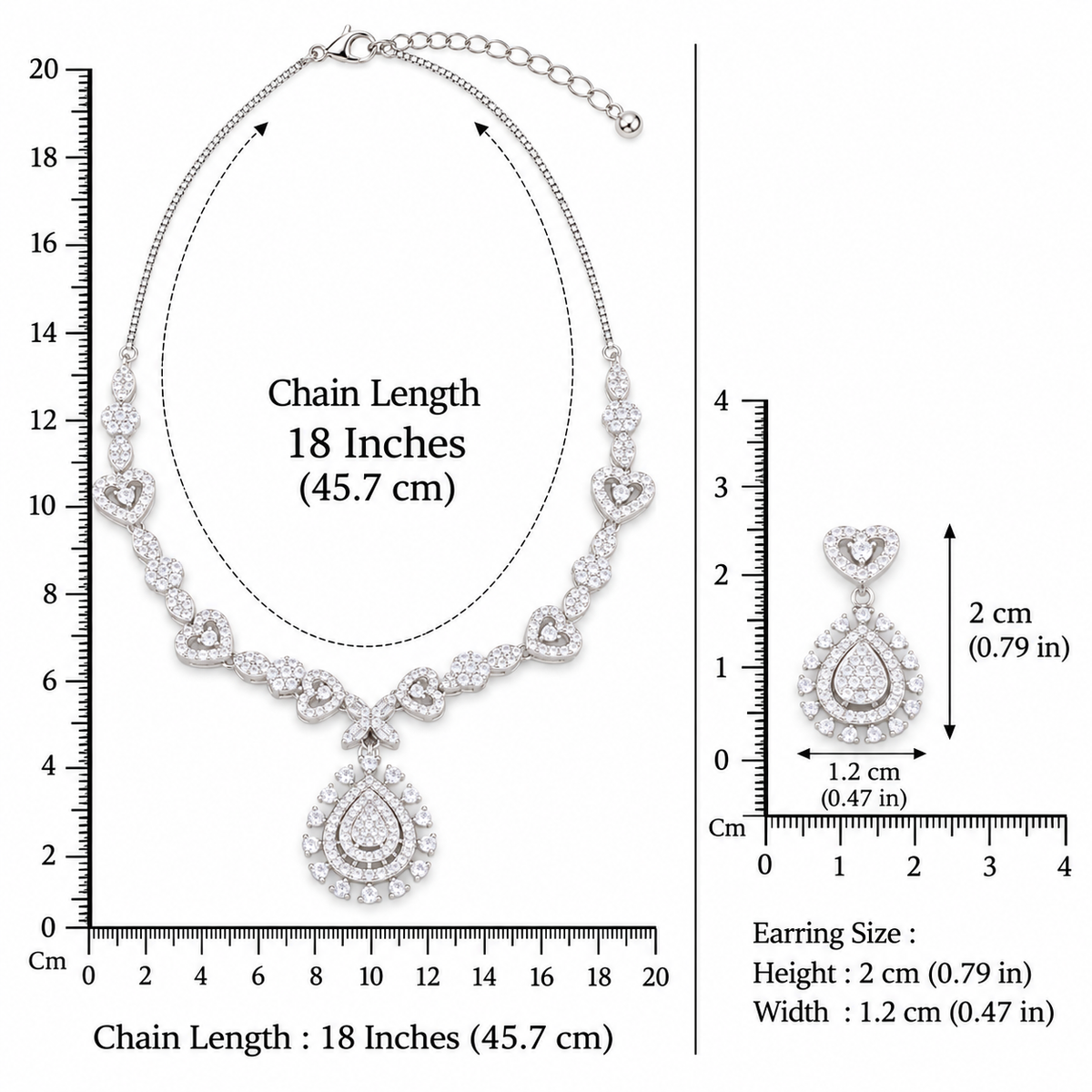 Silver Heartfelt Elegance Necklace Set