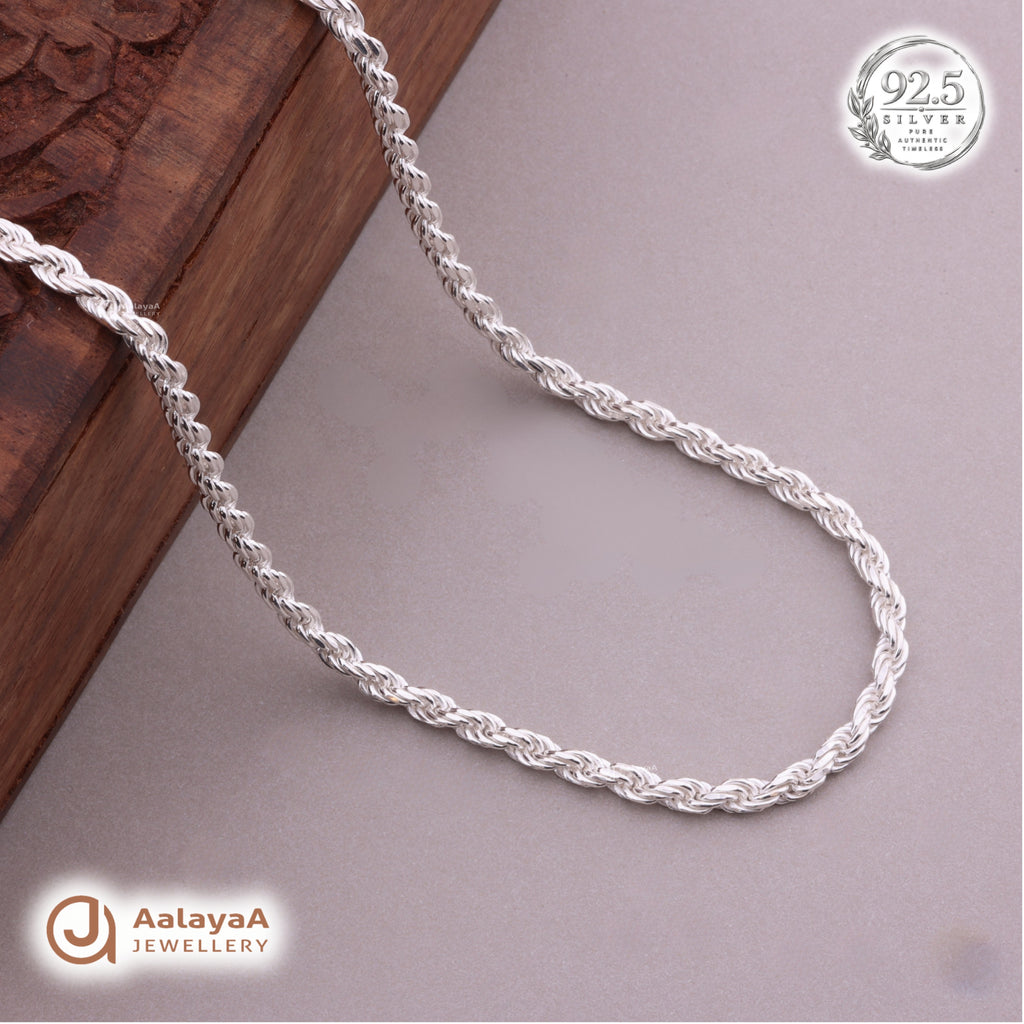 Titan Twist Silver Men's Chain