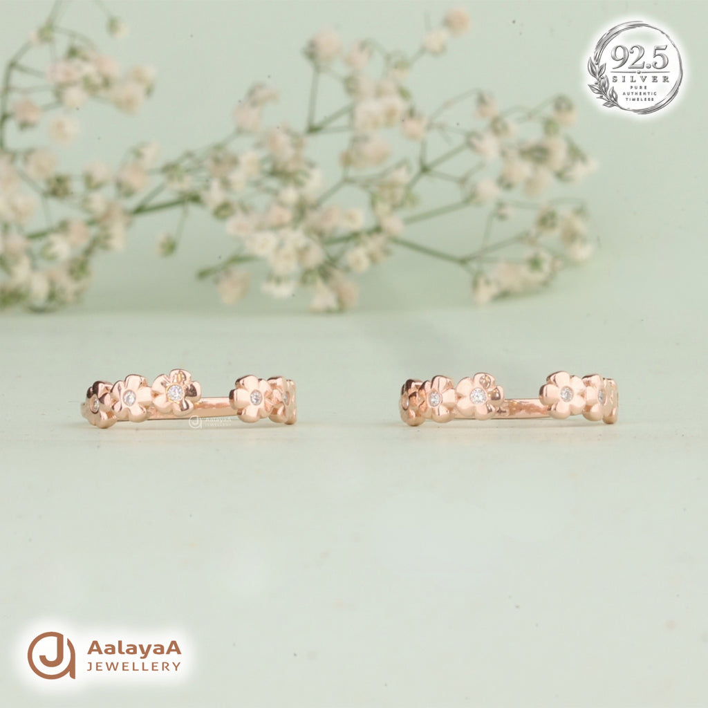 RoseGold Daisy Garland Toe Ring