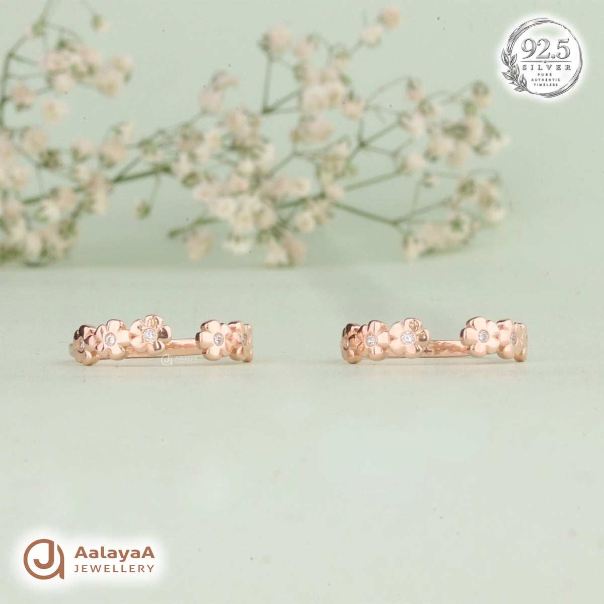 RoseGold Daisy Garland Toe Ring