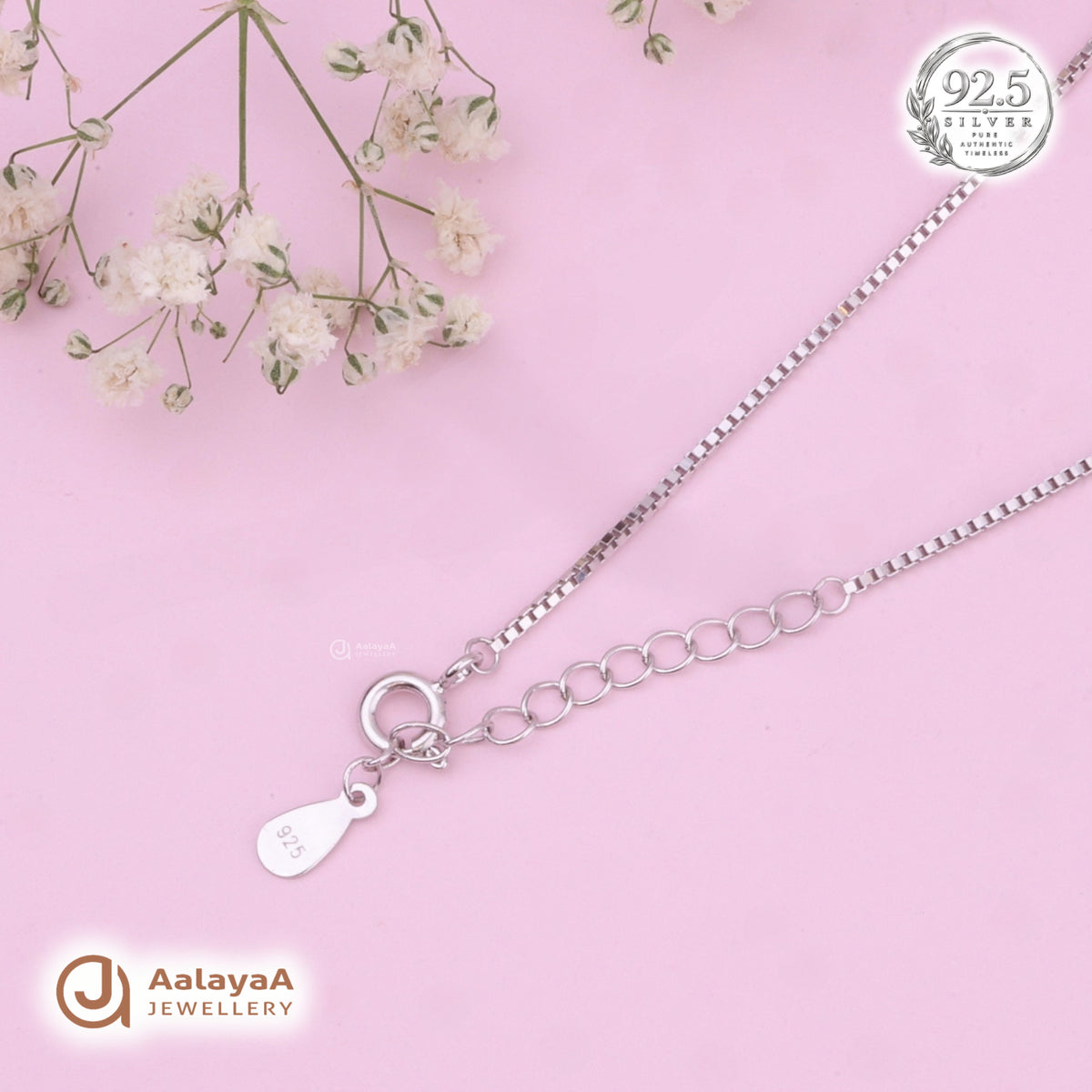 Silver Mother of Pearl Halo Chain Pendant