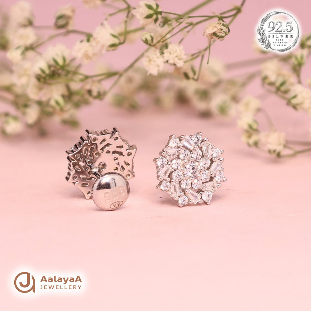 Silver Crystal Galaxy Earring