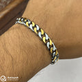 Silver Dual Tone Twin Fusion Bracelet