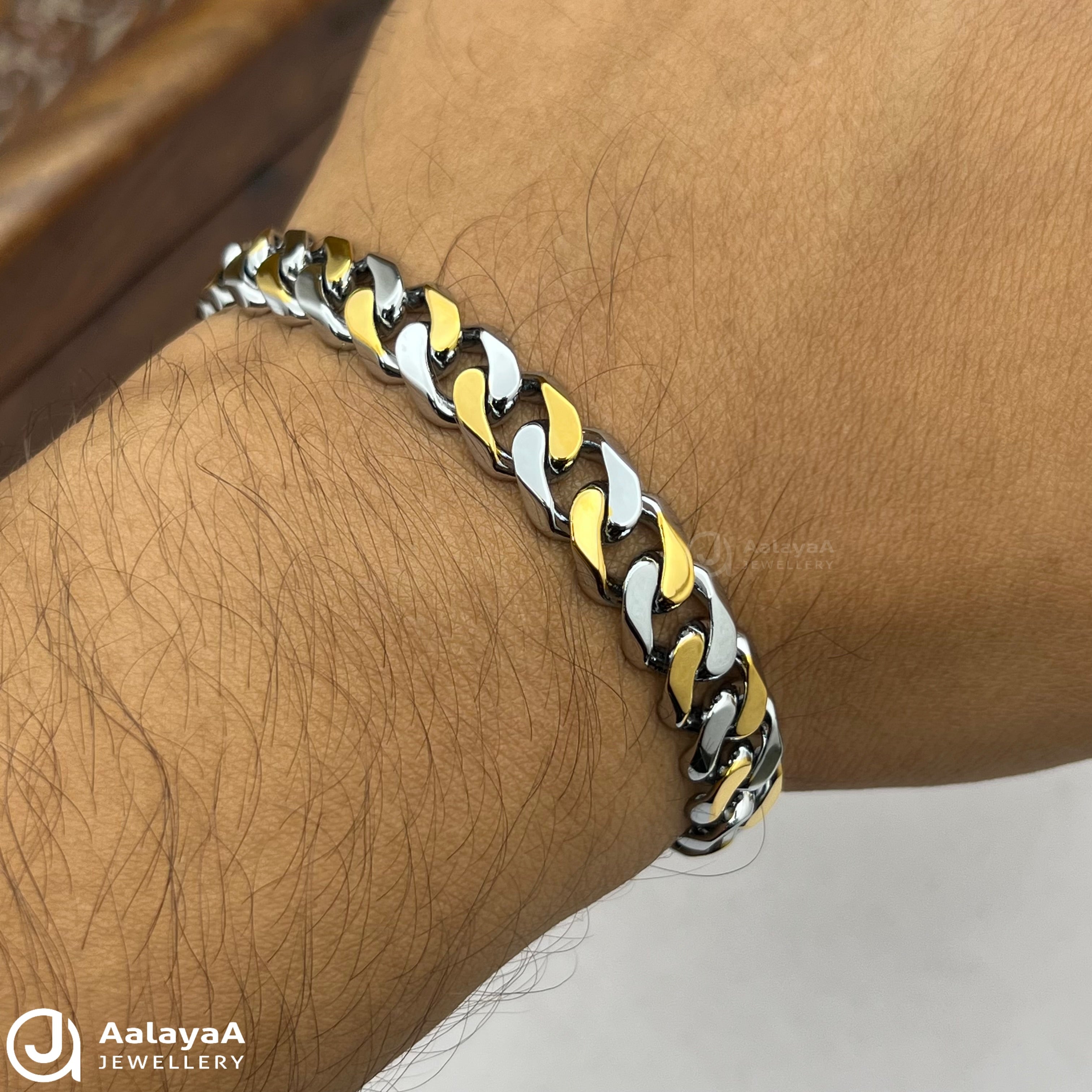 Silver Dual Tone Twin Fusion Bracelet