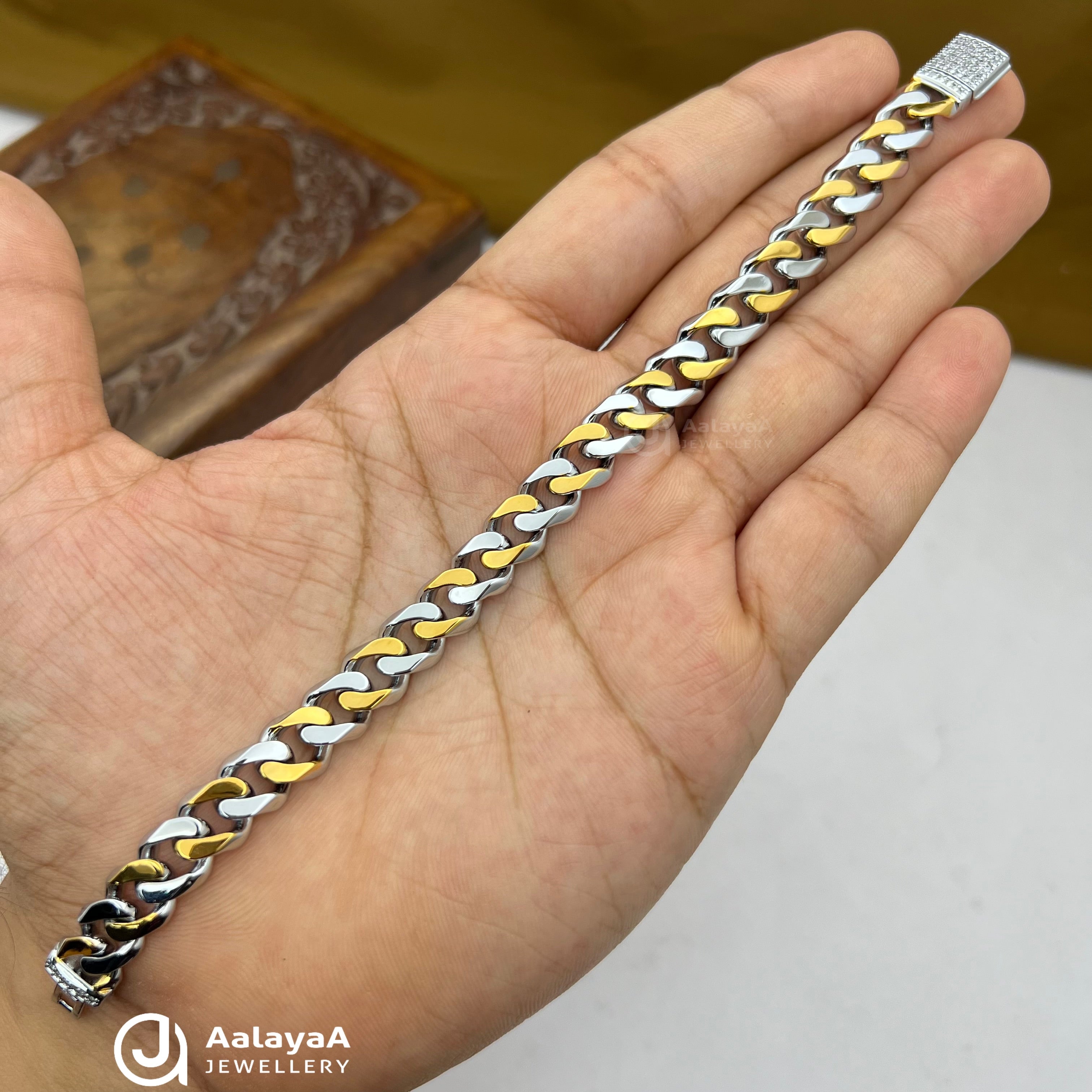 Silver Dual Tone Twin Fusion Bracelet