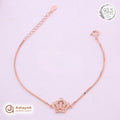 Silver Rosegold Crystal Crown Bracelet