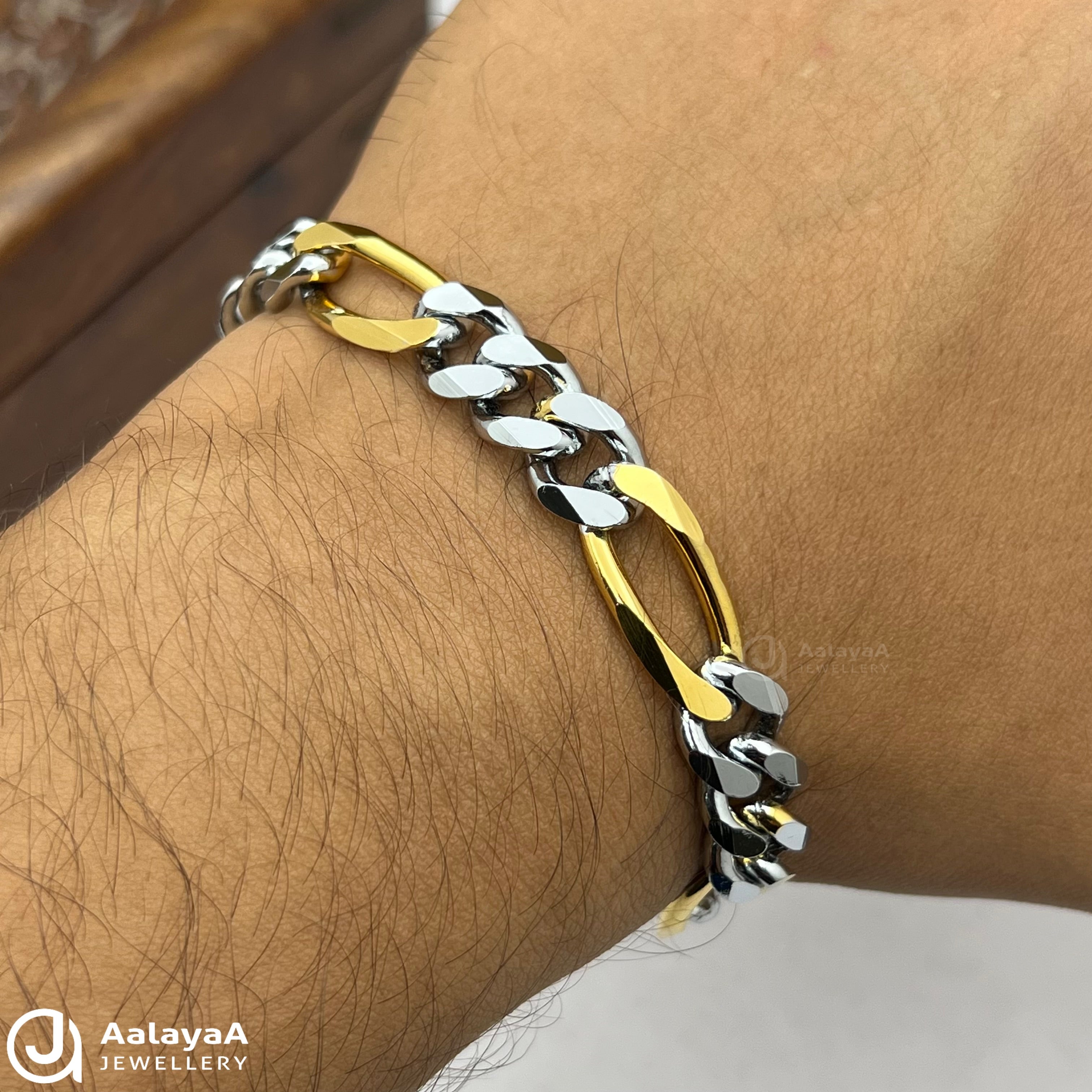 Silver Dual Tone Titan Two-Tone Bracelet