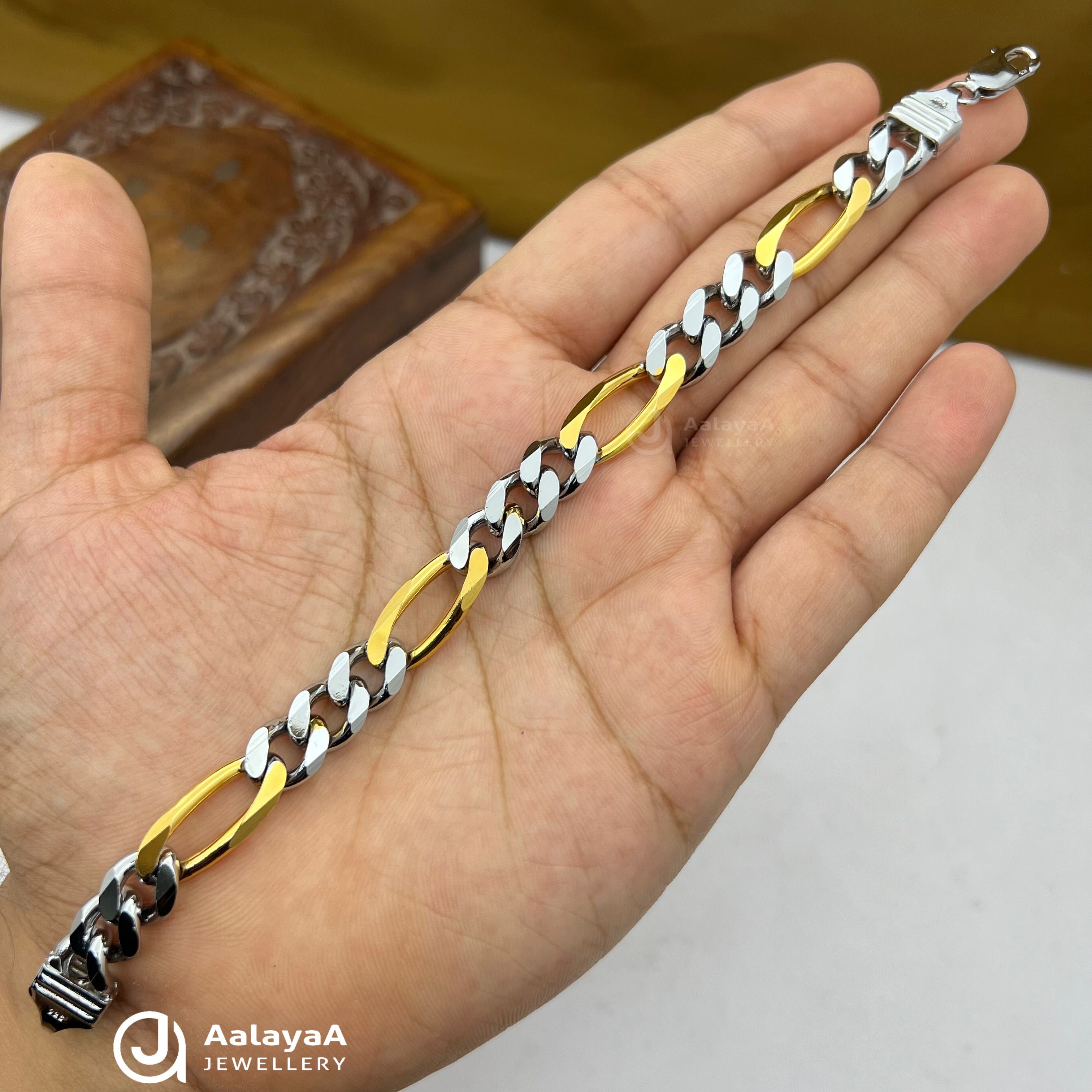 Silver Dual Tone Titan Two-Tone Bracelet