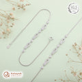 Silver Crystal Infinity Loop Anklet