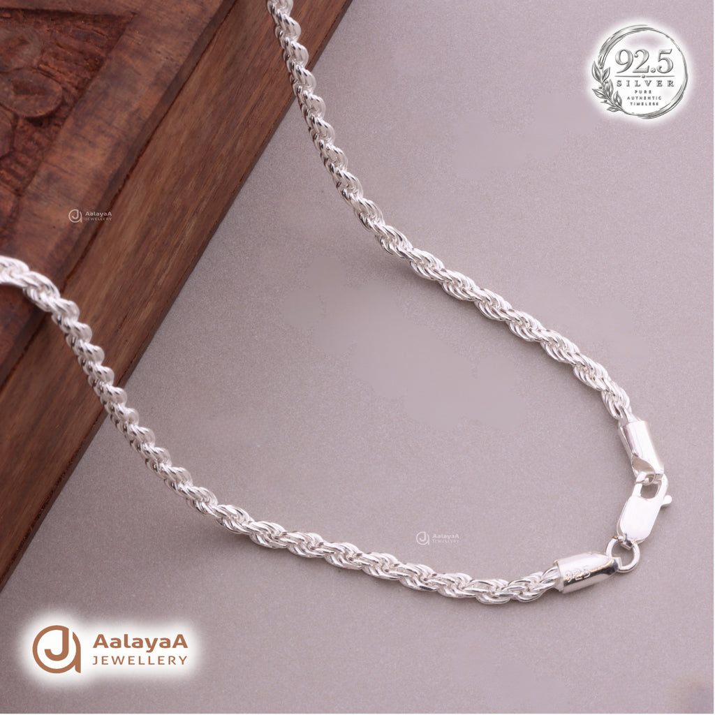 Titan Twist Silver Men's Chain