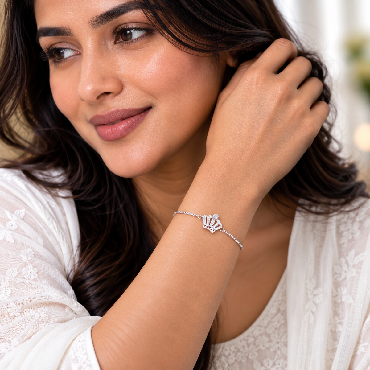 Silver Royal Crown Bracelet