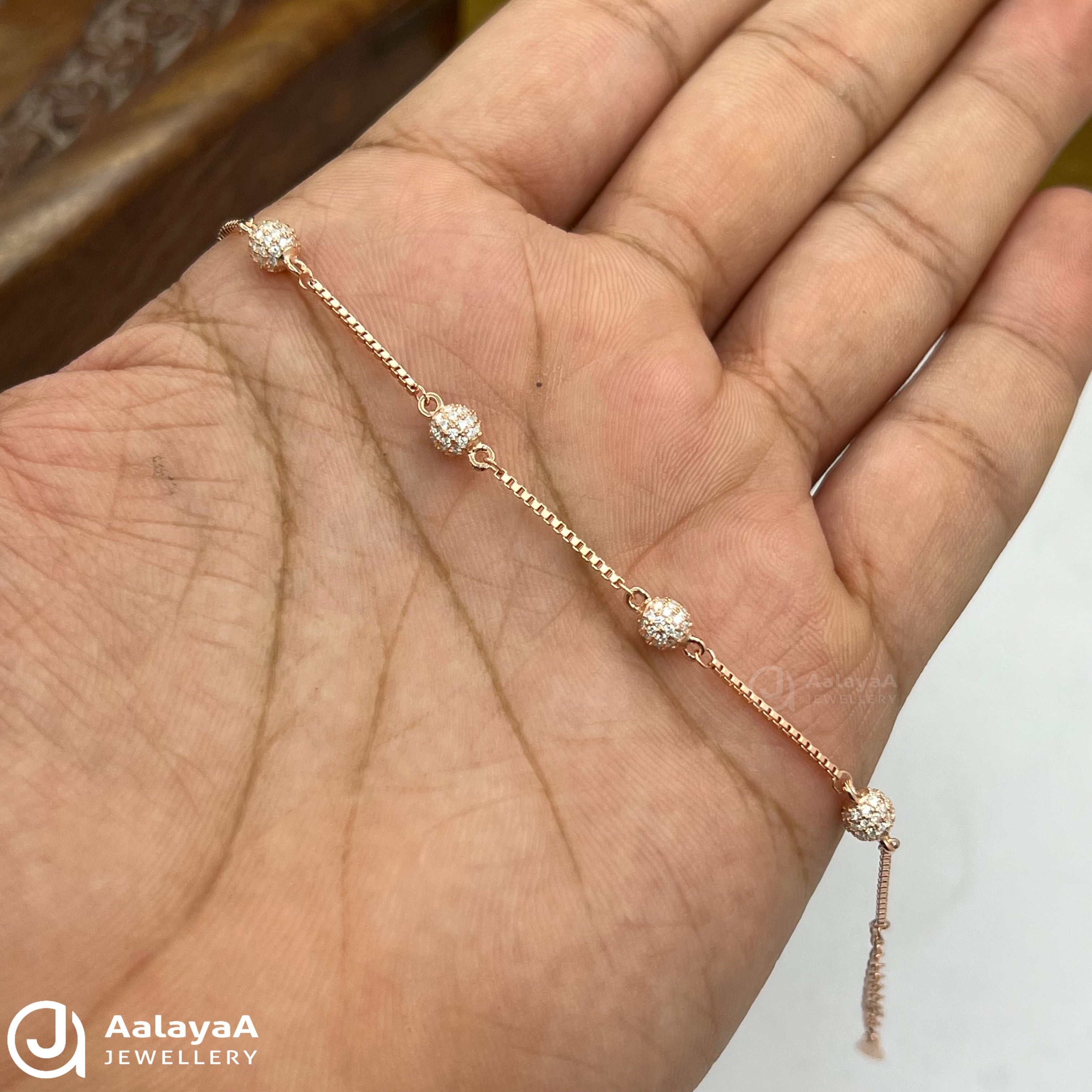 Silver Rosegold SparkBead Bracelet