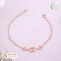 Silver Rosegold Interlocking Circle Bracelet