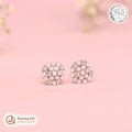 Silver Pearl Cluster Earring