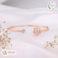 Silver Rosegold Radiant Blossom Kada
