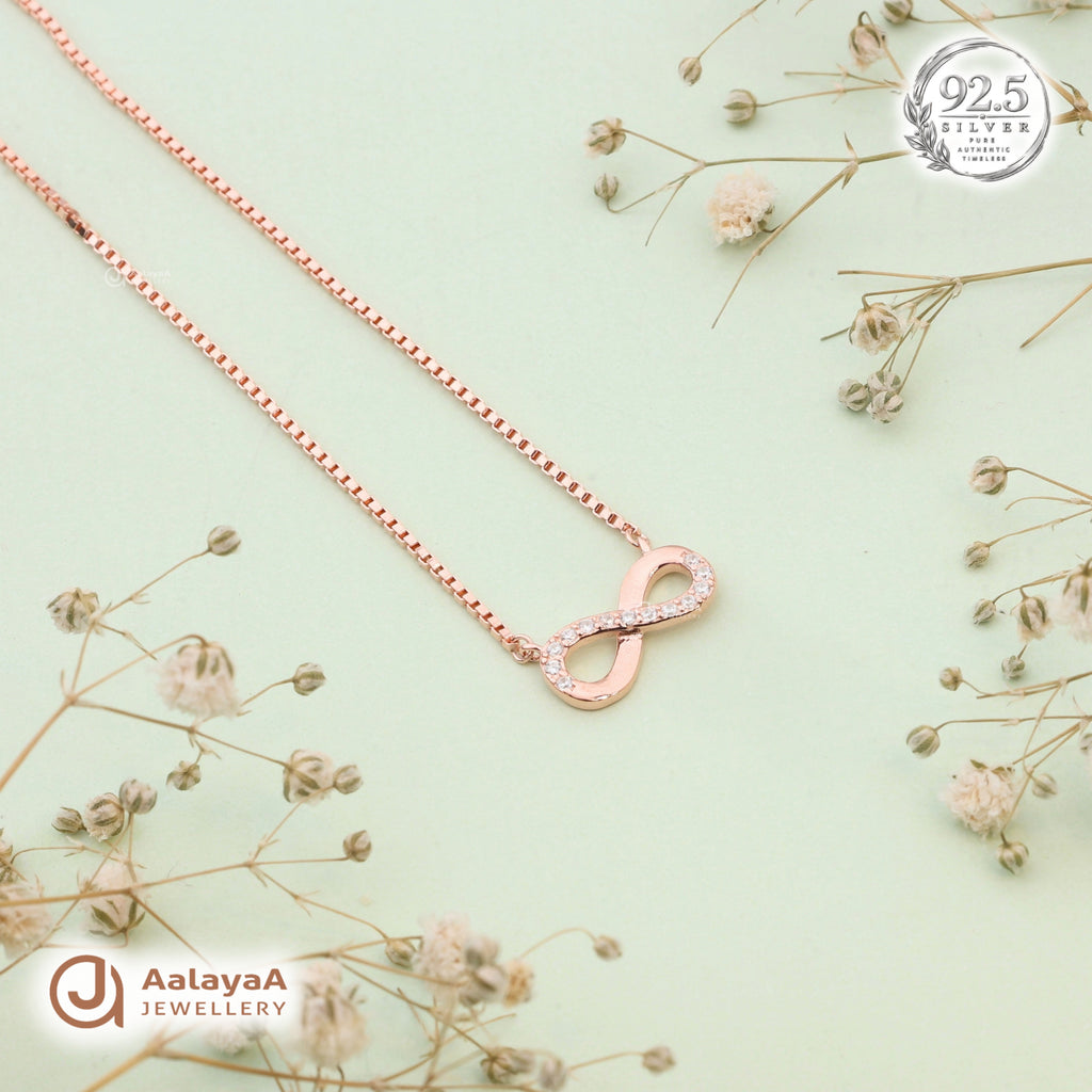 Silver Rosegold Endless Grace Chain Pendant