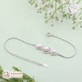 Silver Triple Pearl Elegance Bracelet