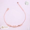 Silver Rosegold Triple Infinity Bracelet