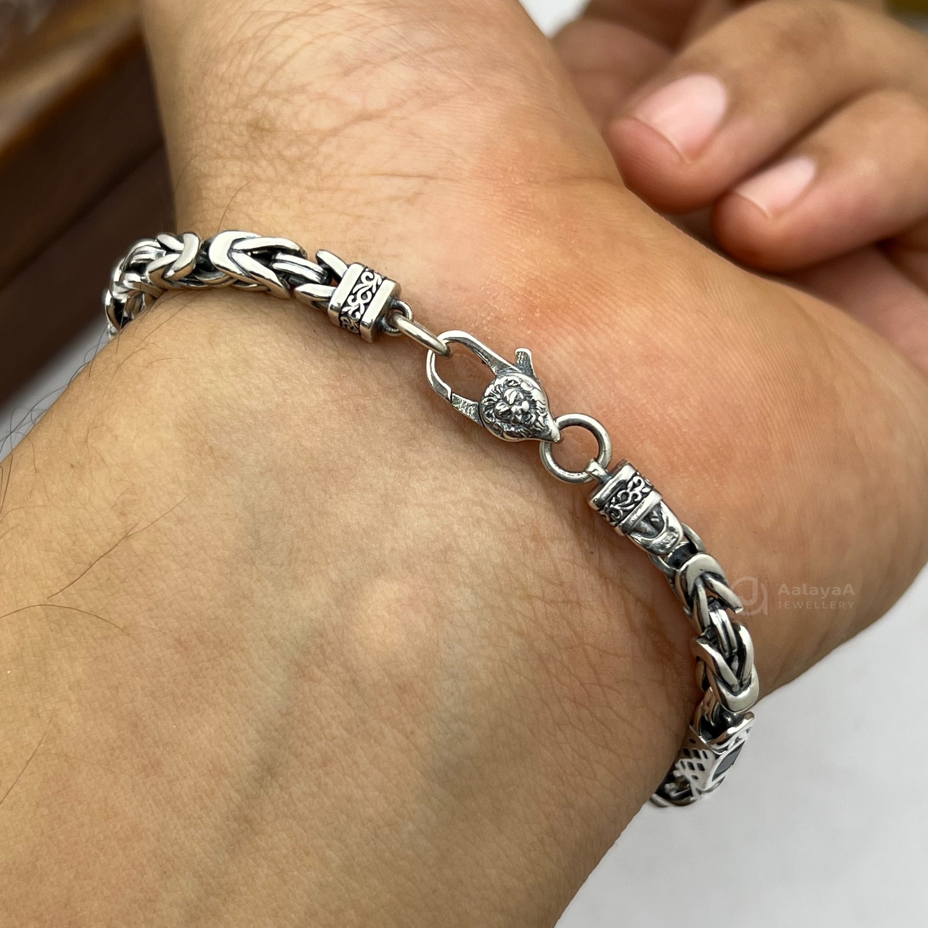 Oxidised Silver Nightfall Link Bracelet