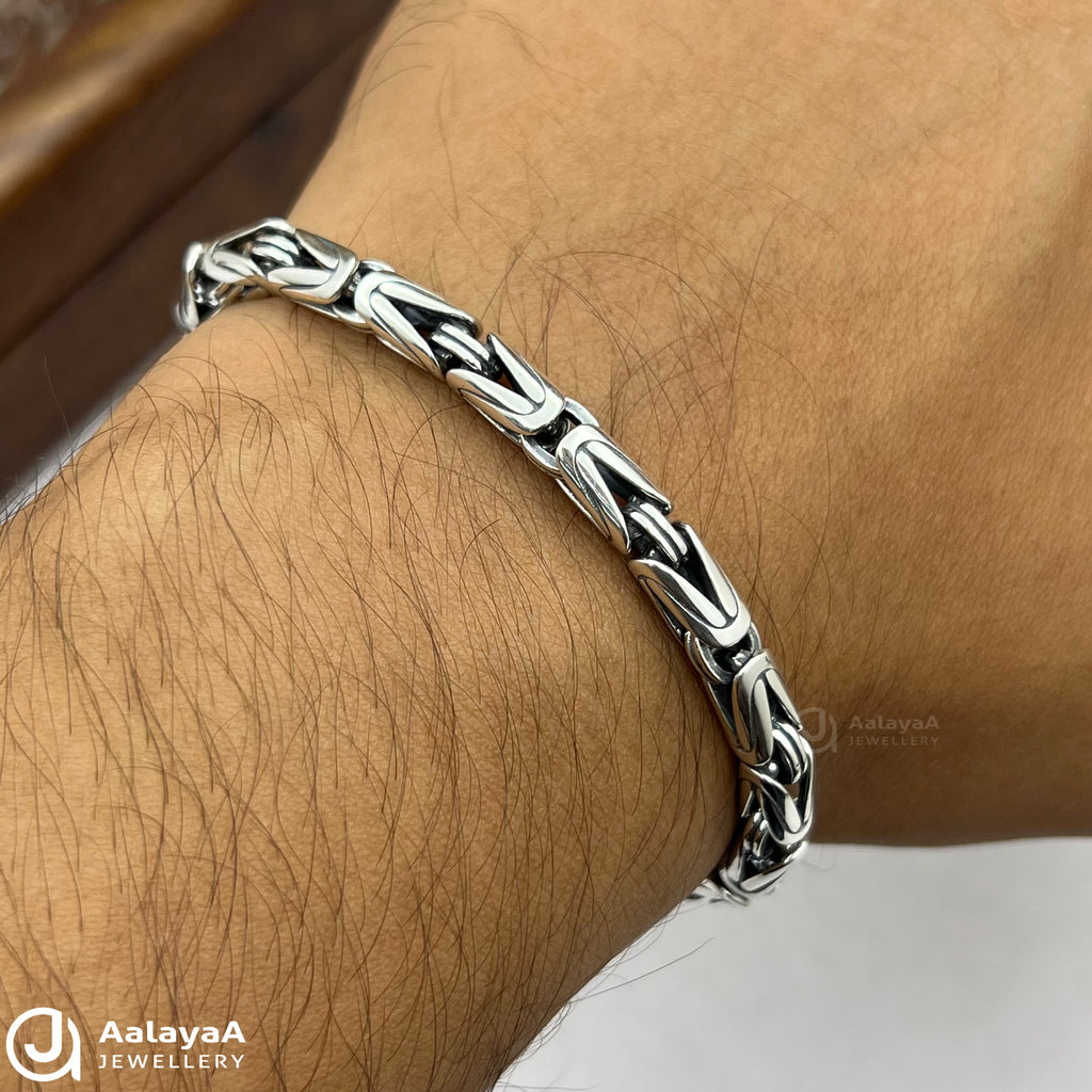 Oxidised Silver DuoLux Bracelet