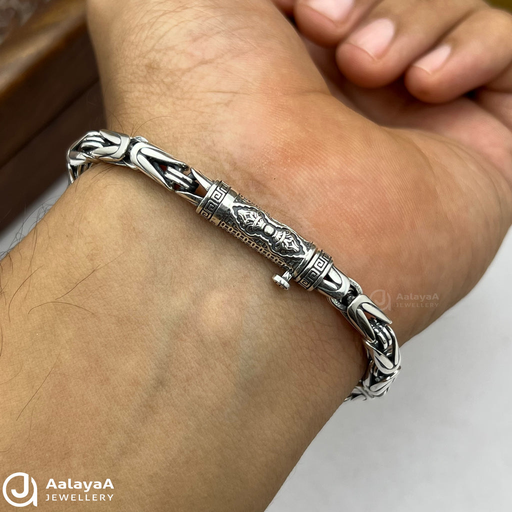 Oxidised Silver DuoLux Bracelet