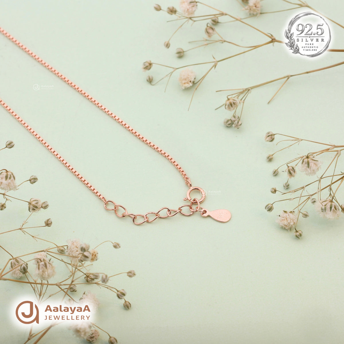 Silver Rosegold Endless Grace Chain Pendant