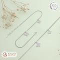 Silver Fluttering Butterfly Anklet