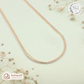 Silver Rosegold Triple Tone Layered Chain