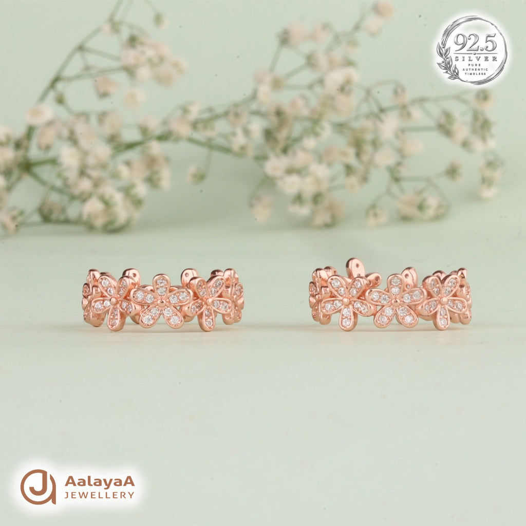 RoseGold Blossom Garden Toe Ring