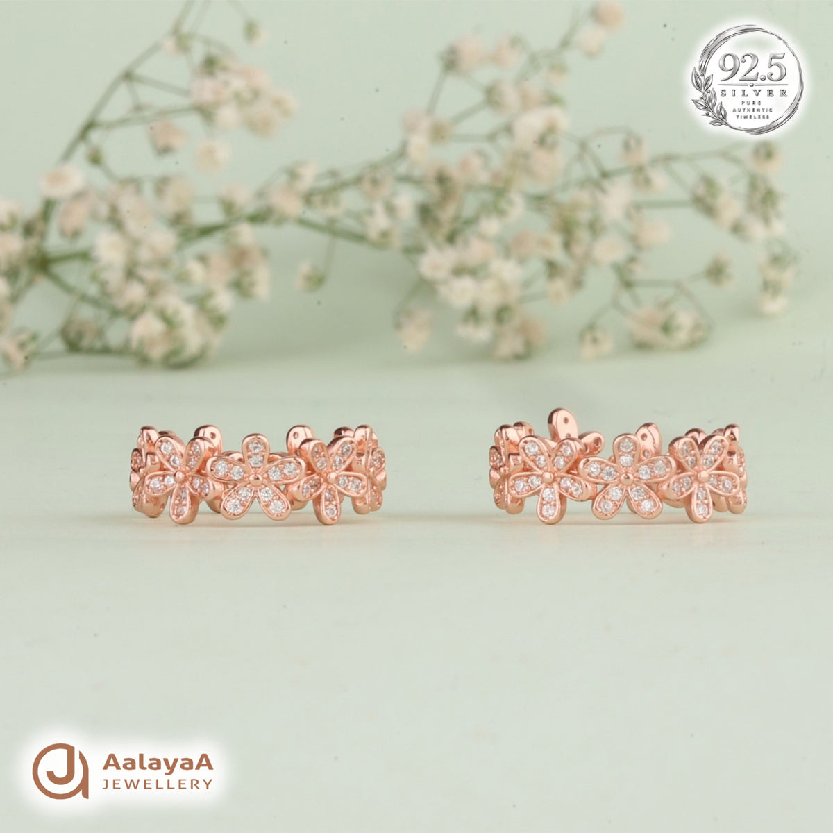 RoseGold Blossom Garden Toe Ring