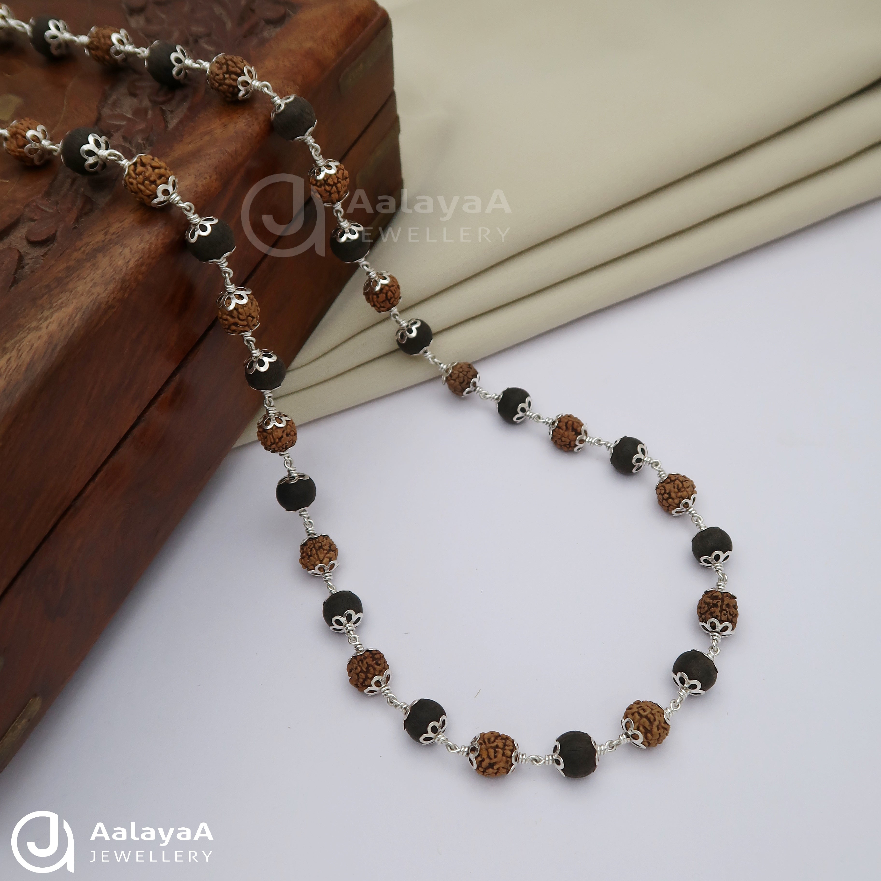 Karungali Rudhraksha Mala with Cup