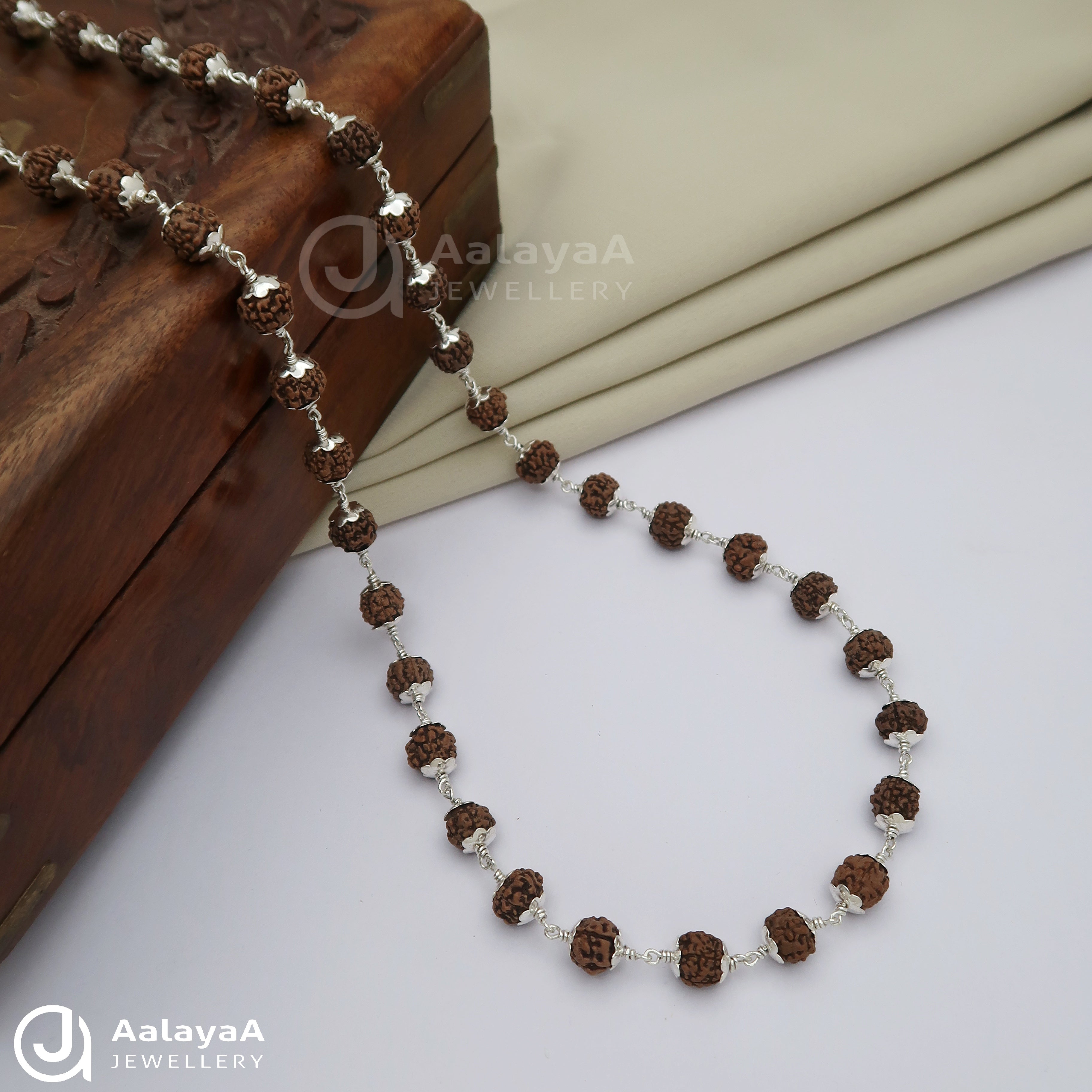 Brown Rudraksha Mala withCup