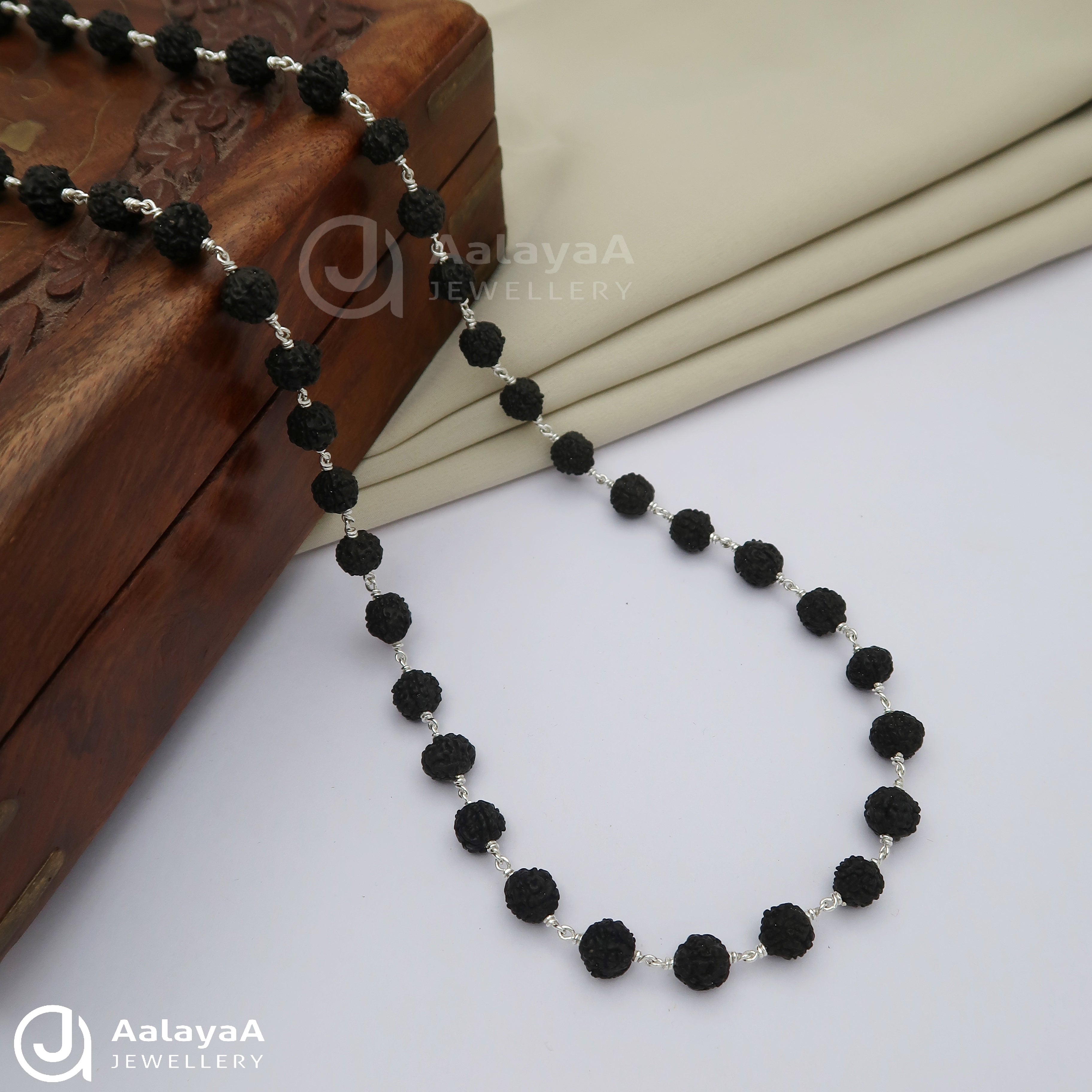 Black rudraksha Mala without Cup