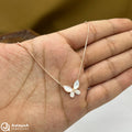 Silver Rosegold Ivory Flutter Butterfly Chain Pendant