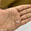 Silver Rosegold Serene Butterfly Pearl Chain pendant