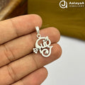 Silver Om Peacock Vel Pendant