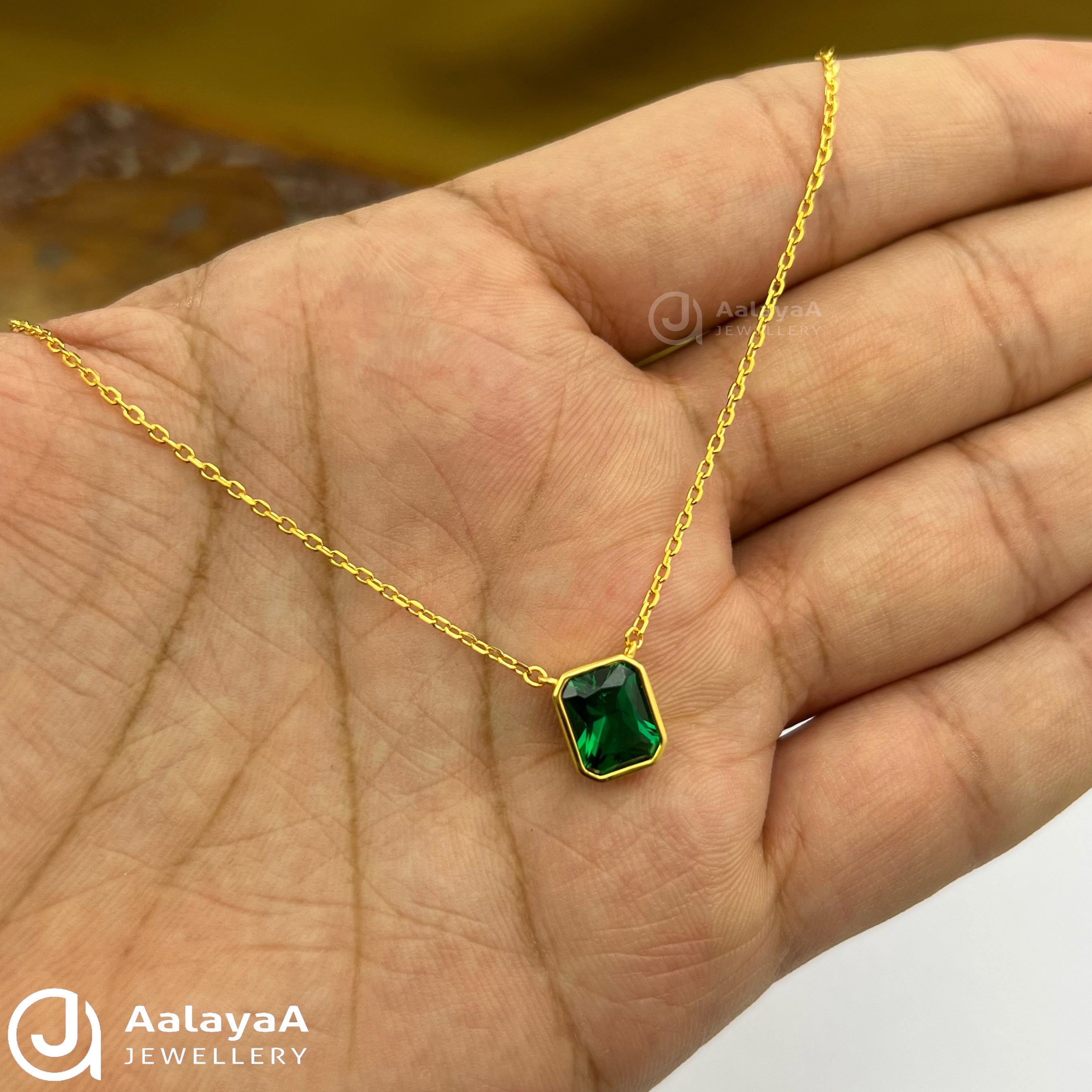 Silver GoldPlated Evergreen Elegance Chain Pendant