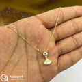 Silver GoldPlated Seraphina Fan Chain Pendant