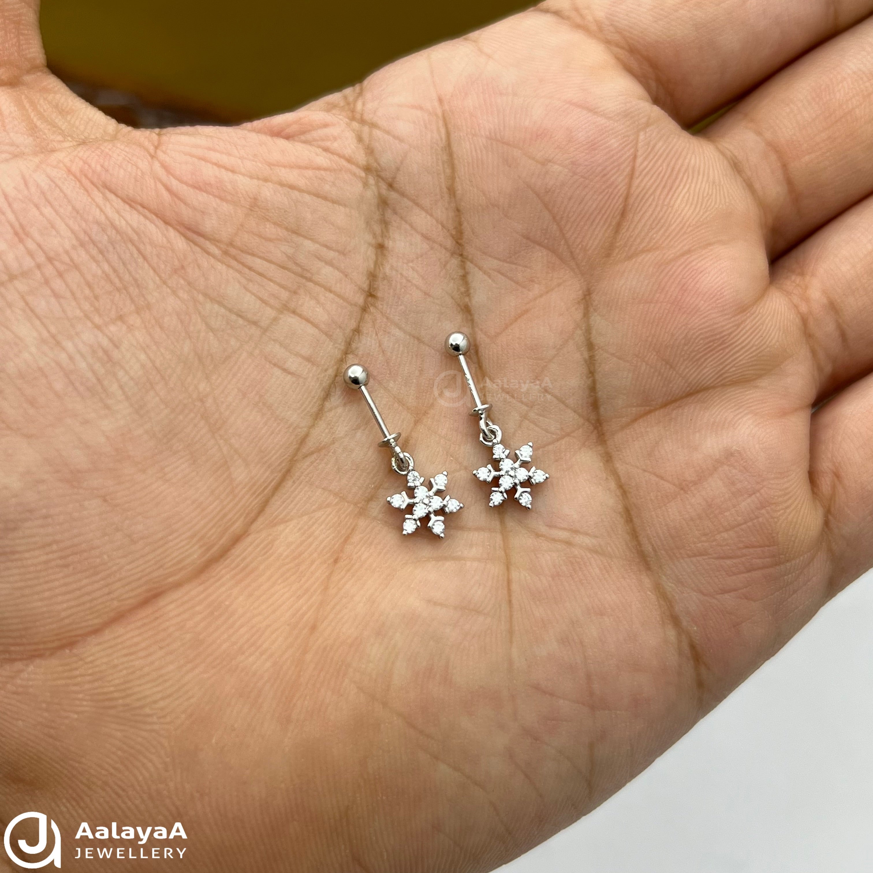 Silver Mini Snow Star Baguette