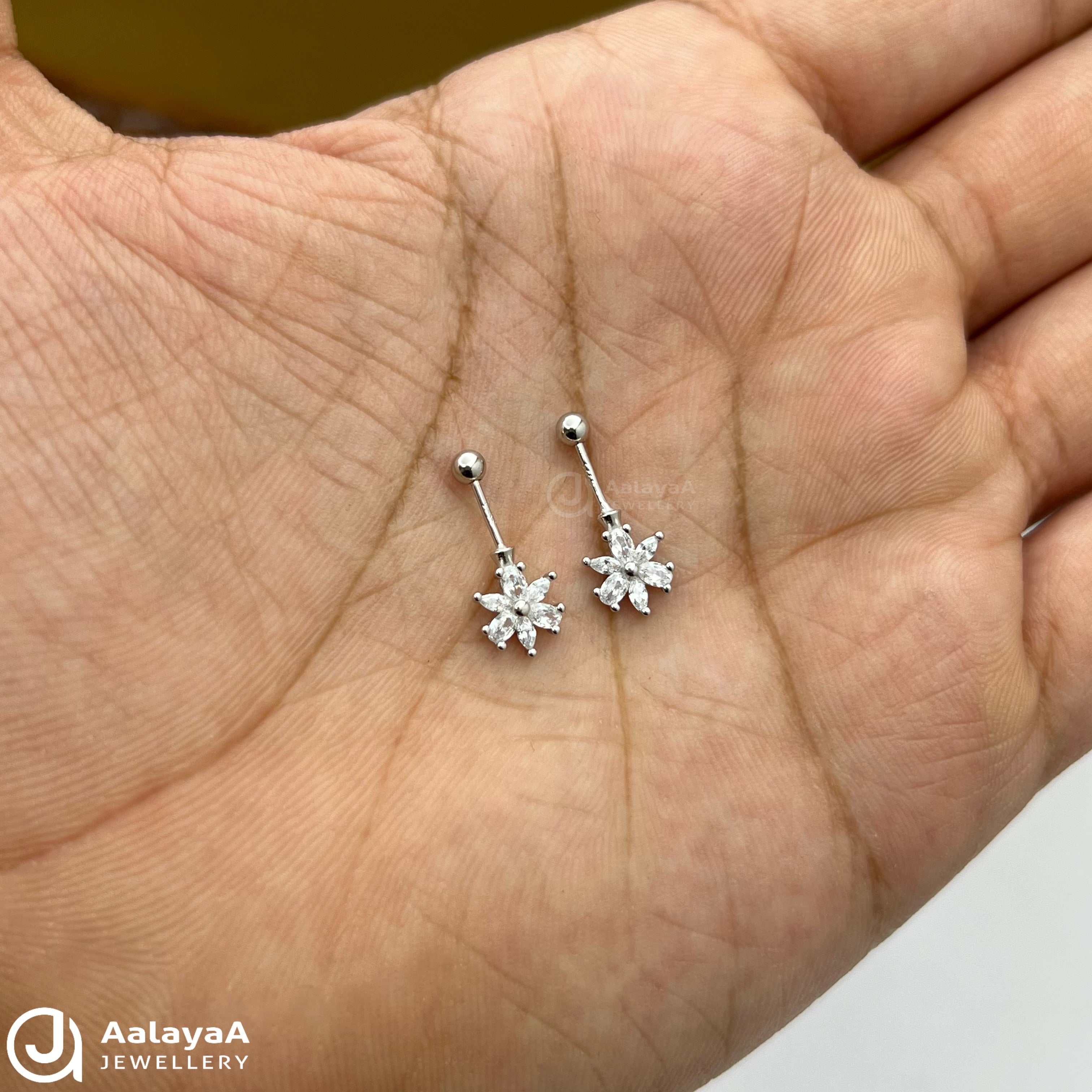 Silver Bloom Crown Baguette