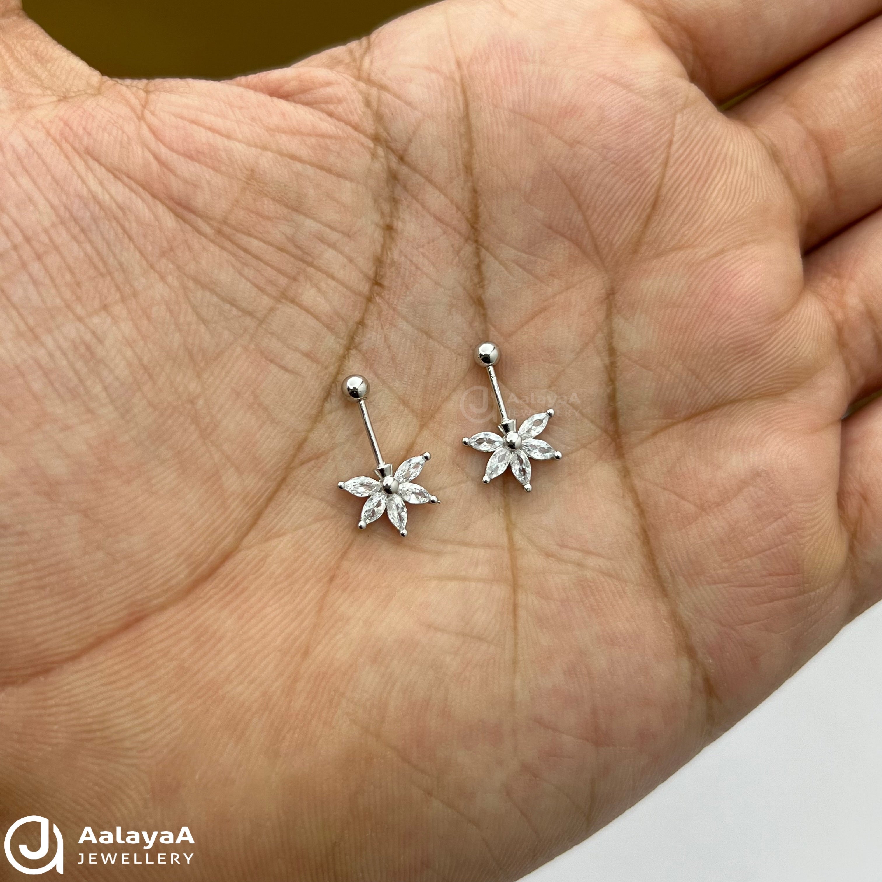 Silver Blush Half Flora Baguette