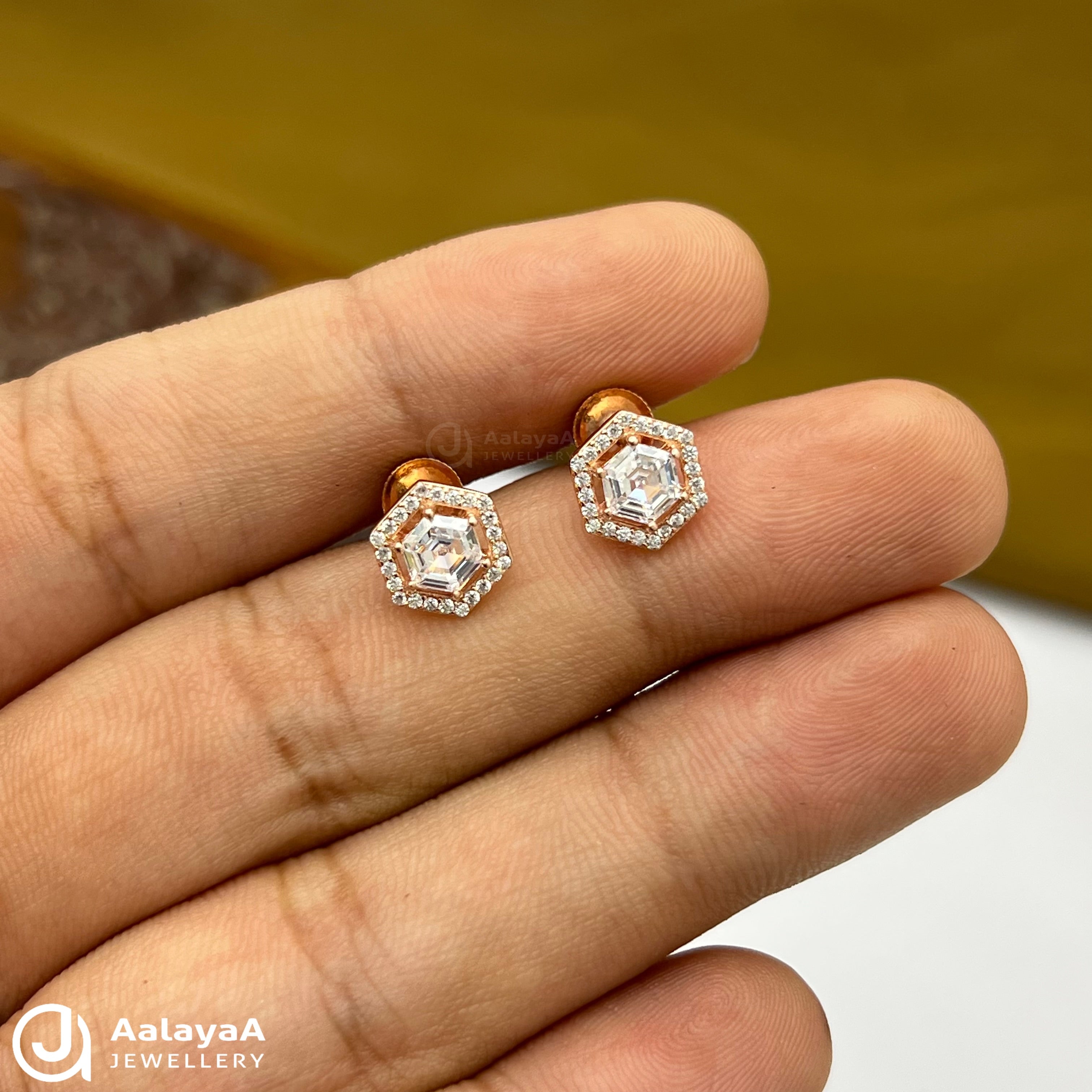 Silver Rose Gold Chakra Luxe Earings