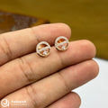 Silver Rose Gold Classic Circle Earrings