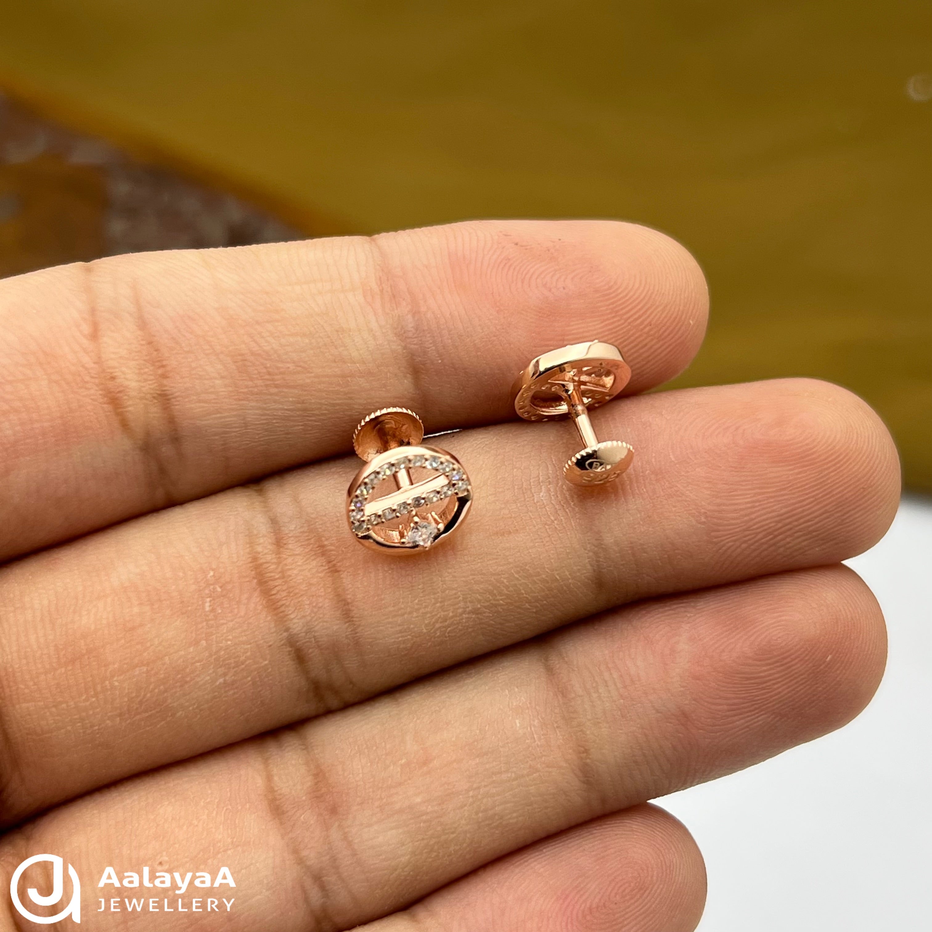 Silver Rose Gold Classic Circle Earrings