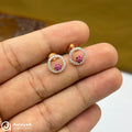 Silver Rose Gold Inner Bloom Grace Earings