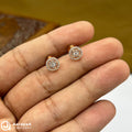 Silver Rose Gold Simple Orbit Earrings