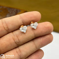 Silver Rose Gold Heart Glow Earrings